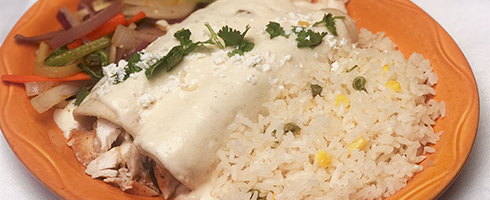 Cabrilla Enchiladas at Guadalajara Grill, Bar, & Table Side Salsa in Tucson Arizona. Cabrilla Enchiladas at Guadalajara Grill, Bar, & Table Side Salsa in Tucson Arizona.